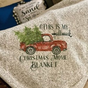 Hallmark Christmas blanket gray
